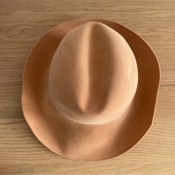 Vintage Borsalino women’s hat Tan Fedora Hat Made in Italy